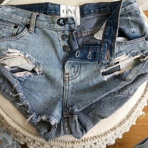 One Teaspoon bandit jean shorts